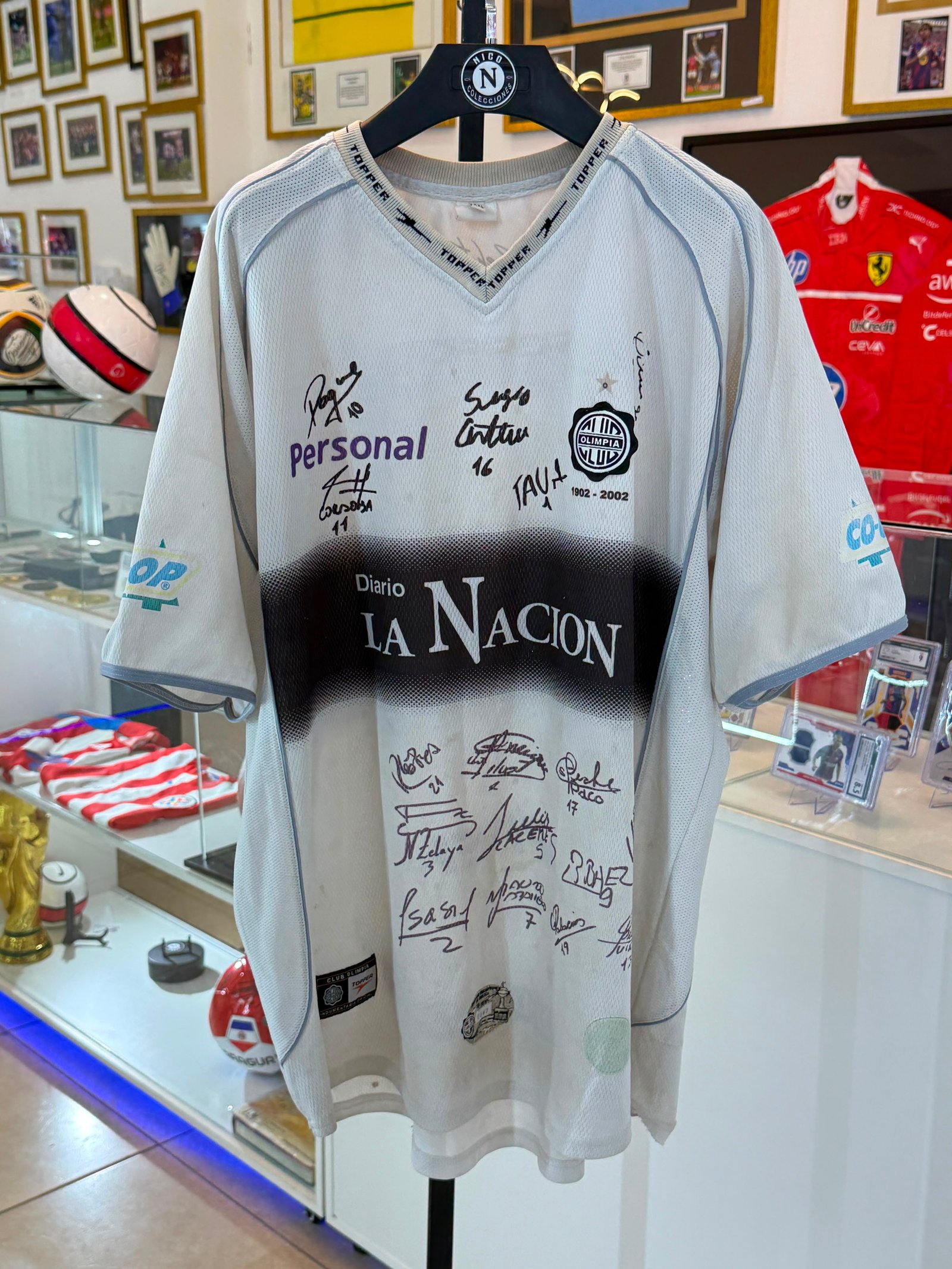 🏆🤩🔝 Camiseta Original Olimpia 2002 - Topper lanzó en aquel entonces está camiseta edición limitada con los autógrafos impresos.