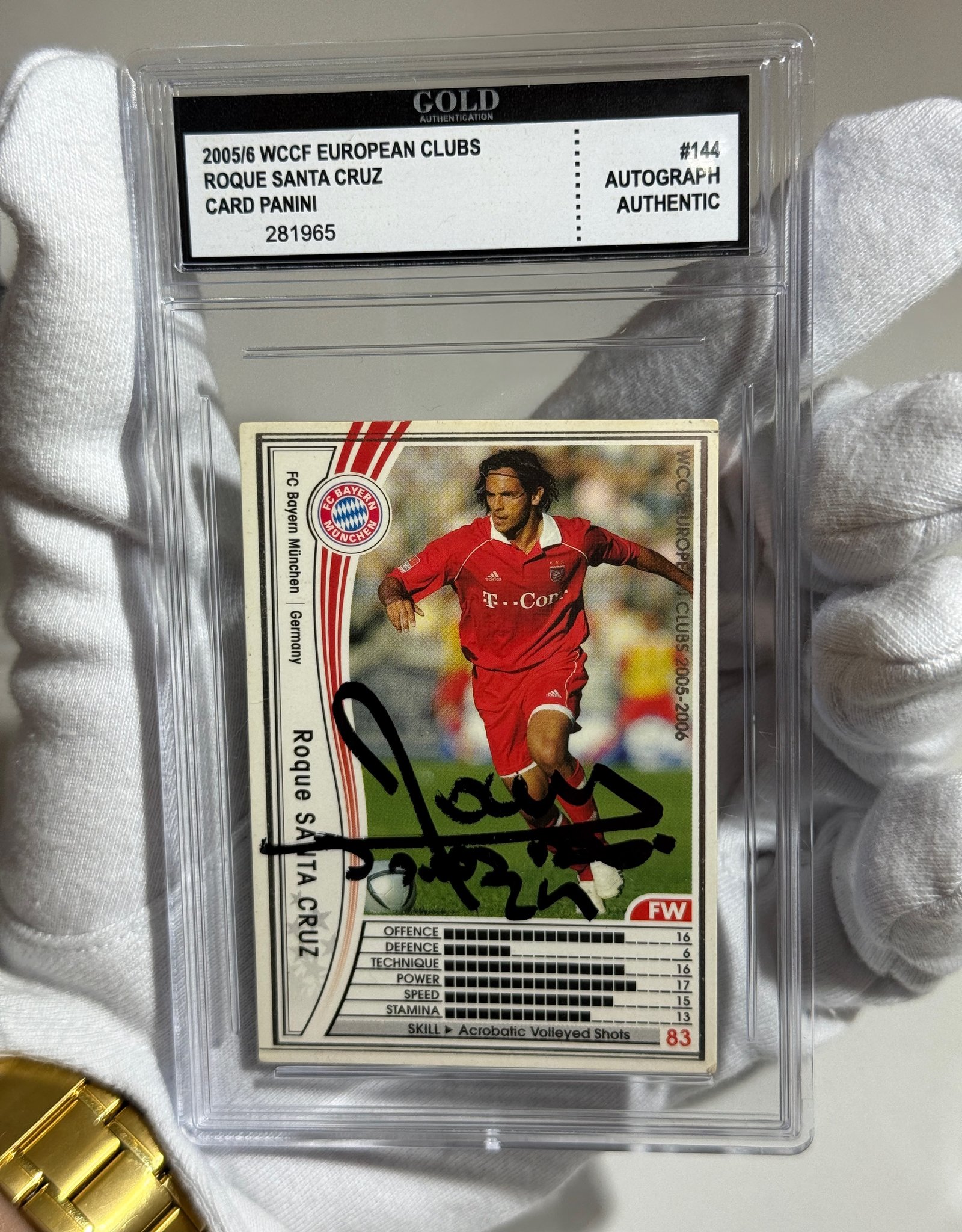 🤩🇵🇾 Card Panini año 2005 con el Autógrafo original de Roque Santa Cruz - Una verdadera locura de tarjeta, quizás sea la única en existencia 💎🔝